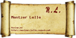 Mentzer Lelle névjegykártya